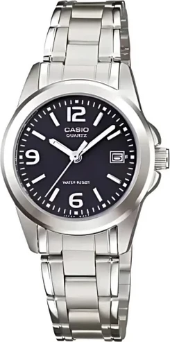 Orë dore Casio LTP-1215A-1A, e argjendtë/zezë