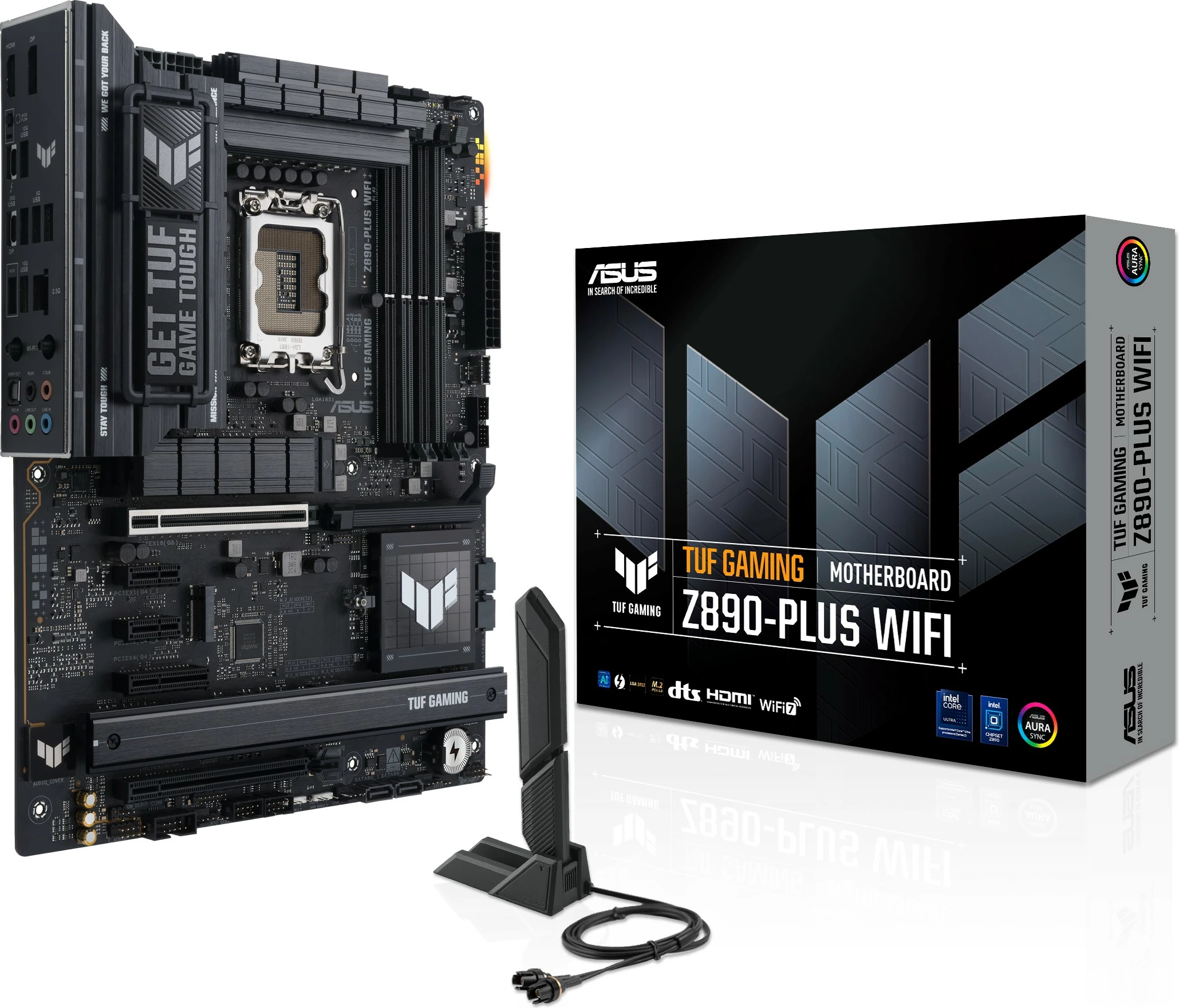 Pllakë amë ASUS TUF GAMING Z890-PLUS WIFI, Intel, LGA 1851, DDR5, 192 GB