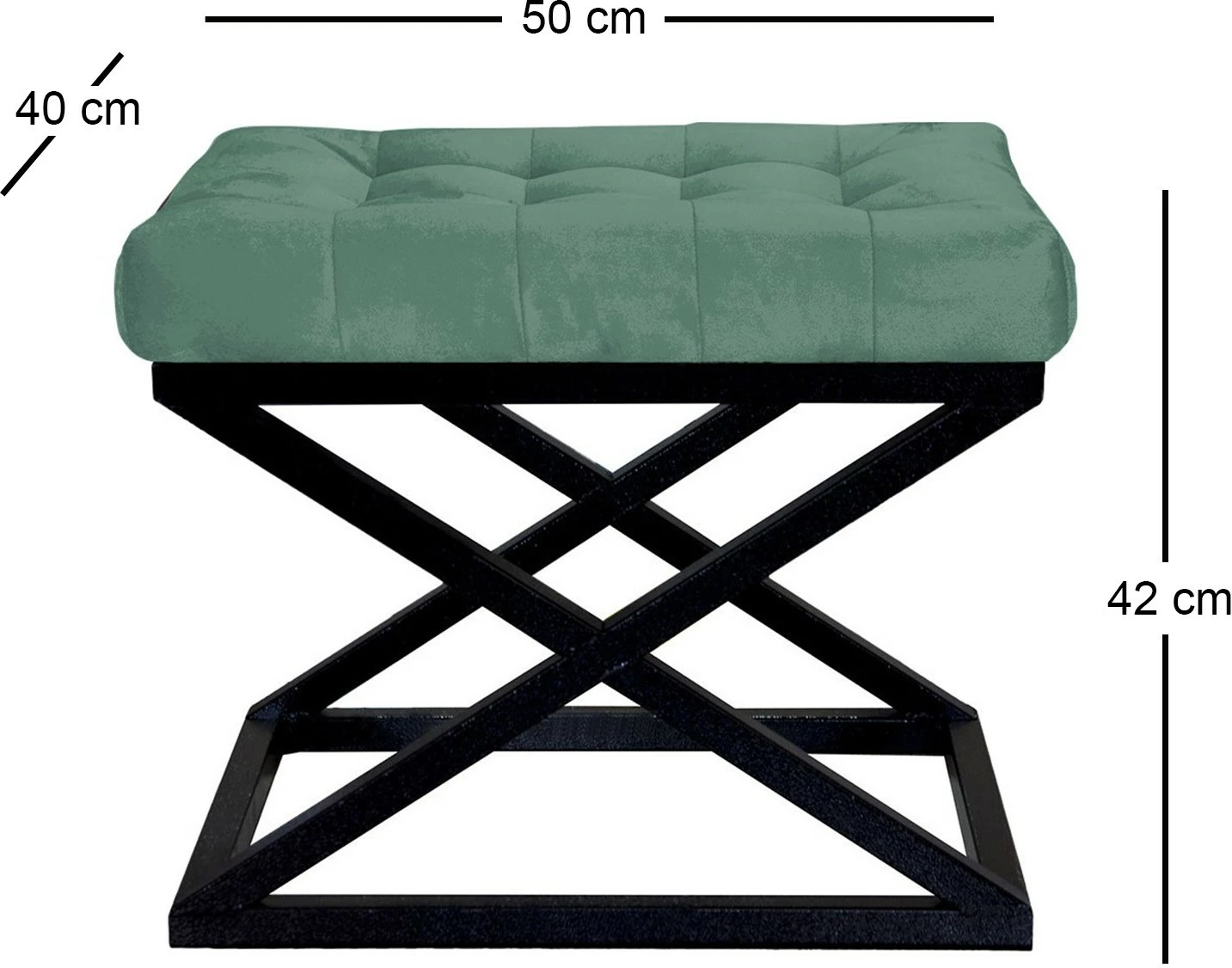 Puf Atelier del Sofa, Capraz, e zi, e gjelbër v2
