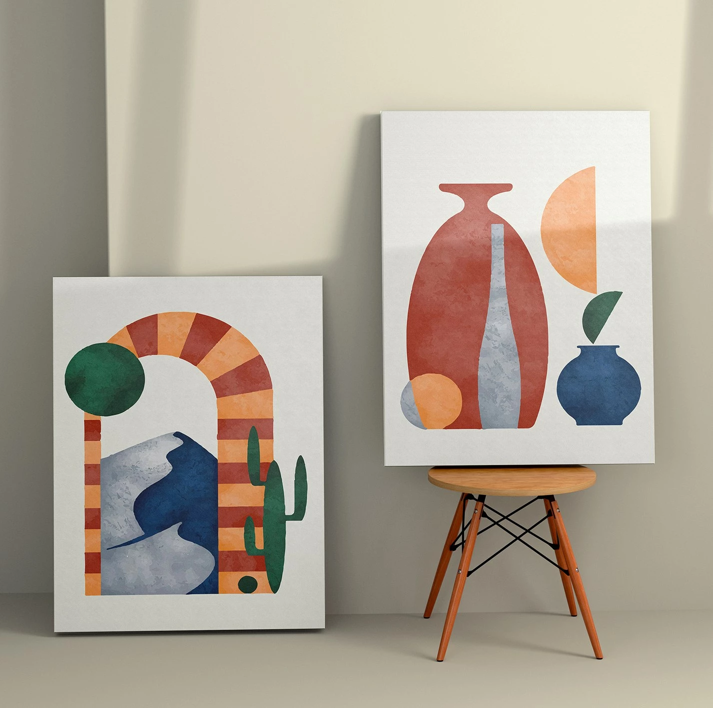 Pikturë dekorative në kanavacë (2 copë), Wallity, 2KNV4280, 50x70cm