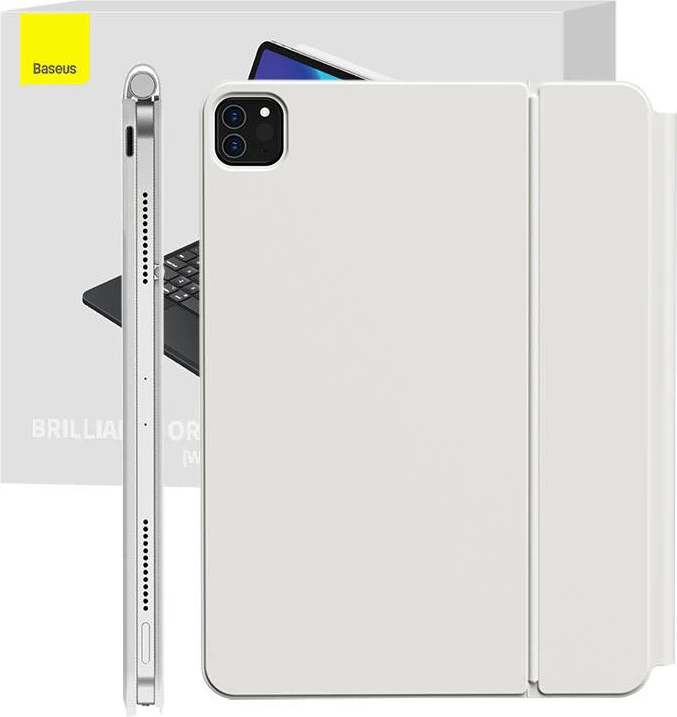 Mbështjellës me tastierë Baseus Brilliance për iPad Pro 12.9" (2018/2020/2021), e bardhë
