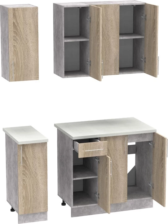 Njësi kuzhine Festa II melamine, ngjyrë sonoma, 120x60x85cm