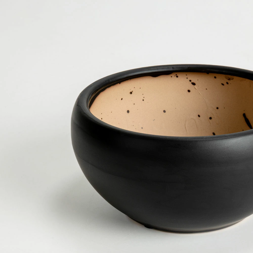 Set vazo ONYX, 3 copë, qeramikë, ngjyrë e zezë, 43x43x18cm