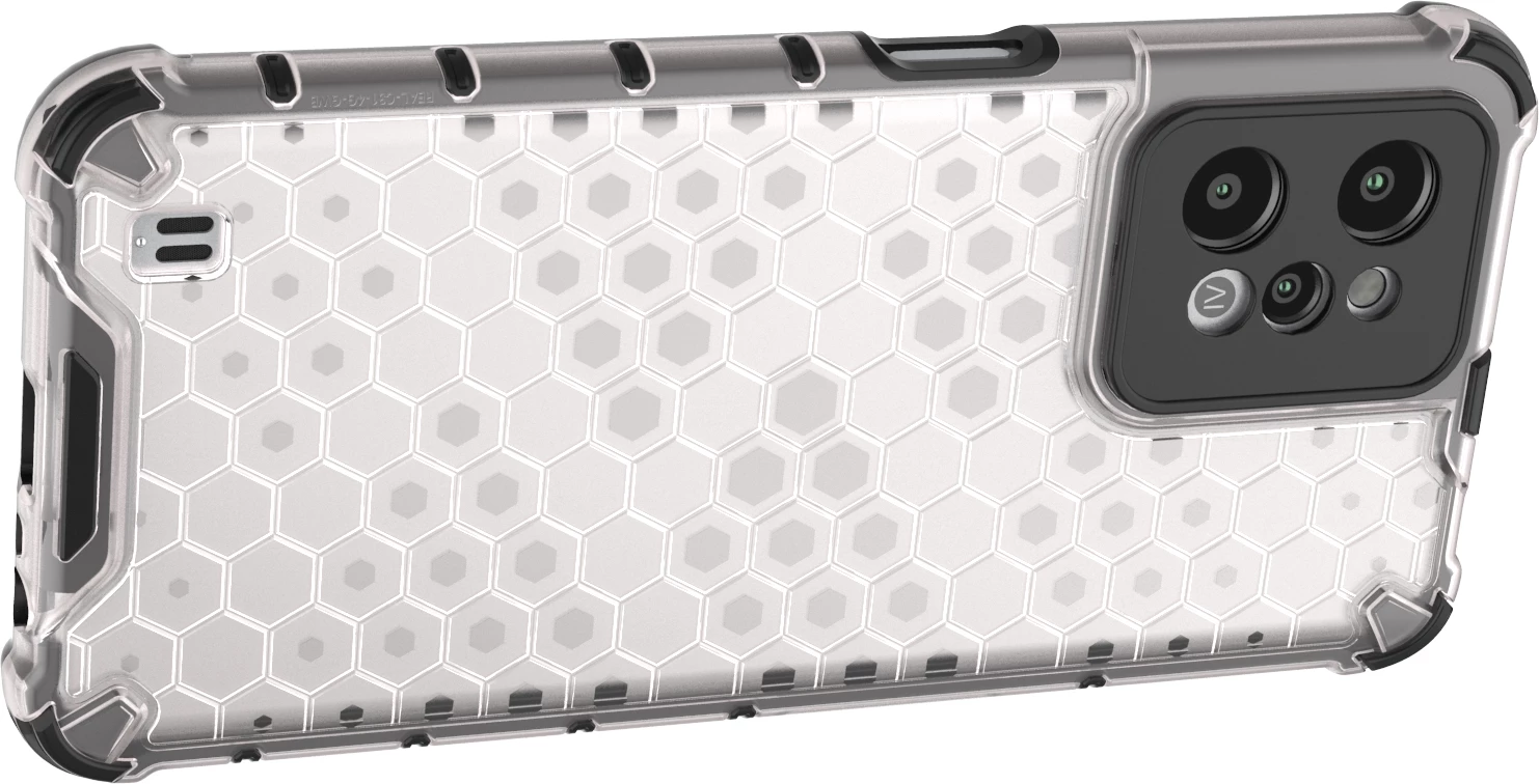 Mbështjellës Hurtel Honeycomb për Realme C31, Transparent
