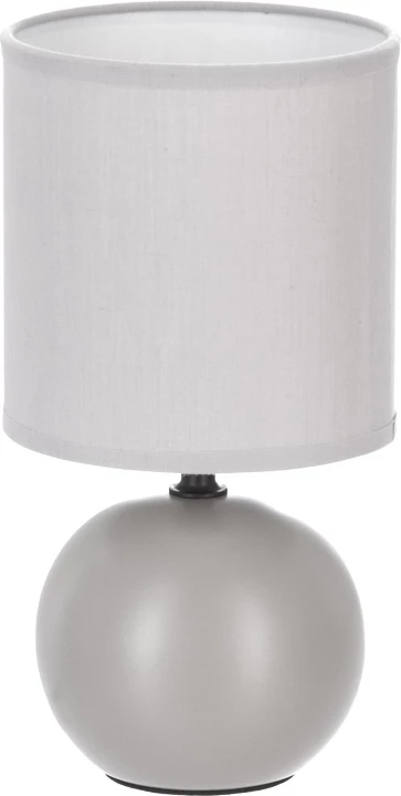 Llambë tavoline PWL-1210 E14, qeramike, ngjyrë gri, D13x25cm