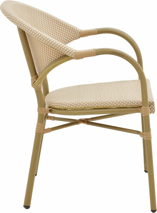 Karrige Elyza alumini natyral-bezhë tekstilene 57x62x84cm