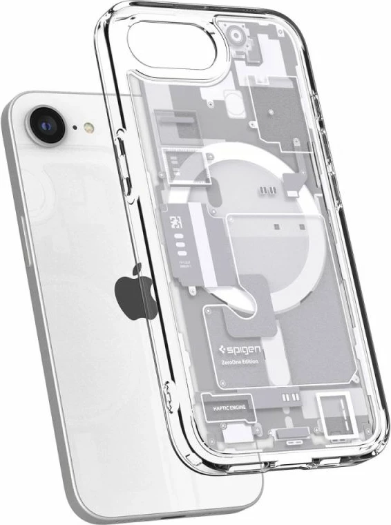 Mbrojtëse telefoni Spigen Ultra Hybrid MagSafe për iPhone 16E/17E, e bardhë