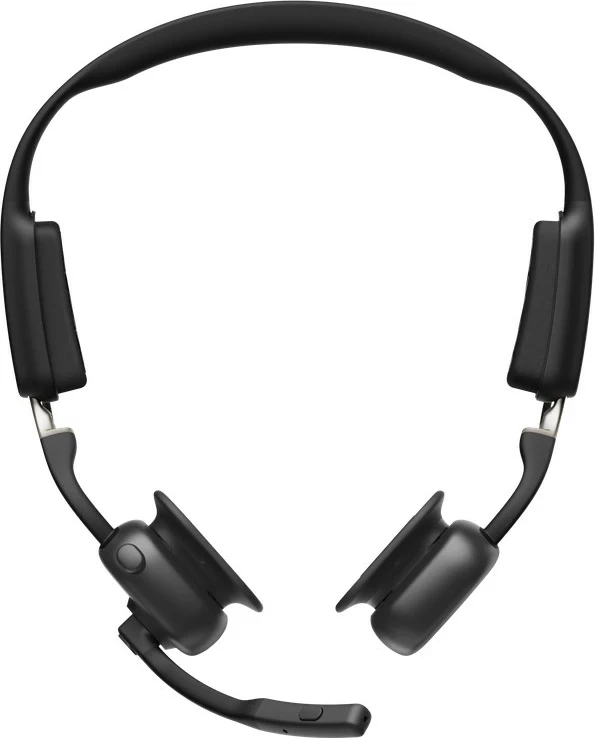 Kufje SHOKZ OpenMeet Wireless Bluetooth, Bone Conduction, për videokonferenca, E zezë