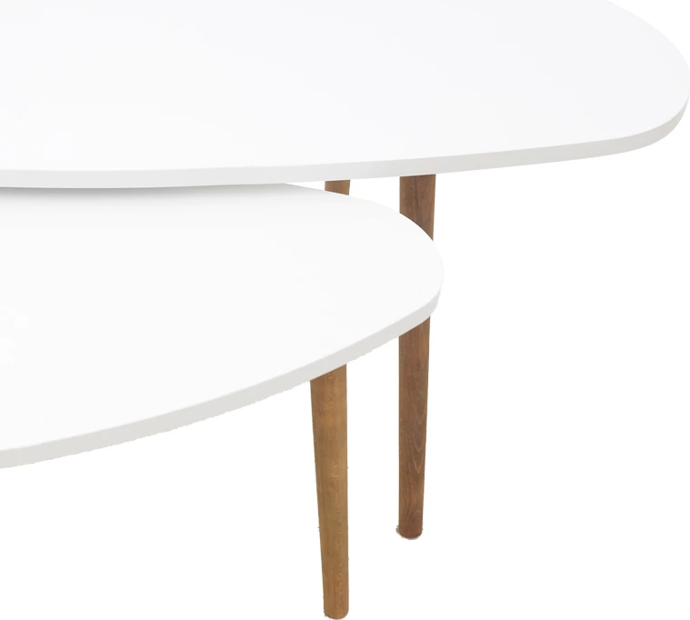 Tavolina kafeje Monty, ngjyrë e bardhë-natyrale, 116x46x6cm