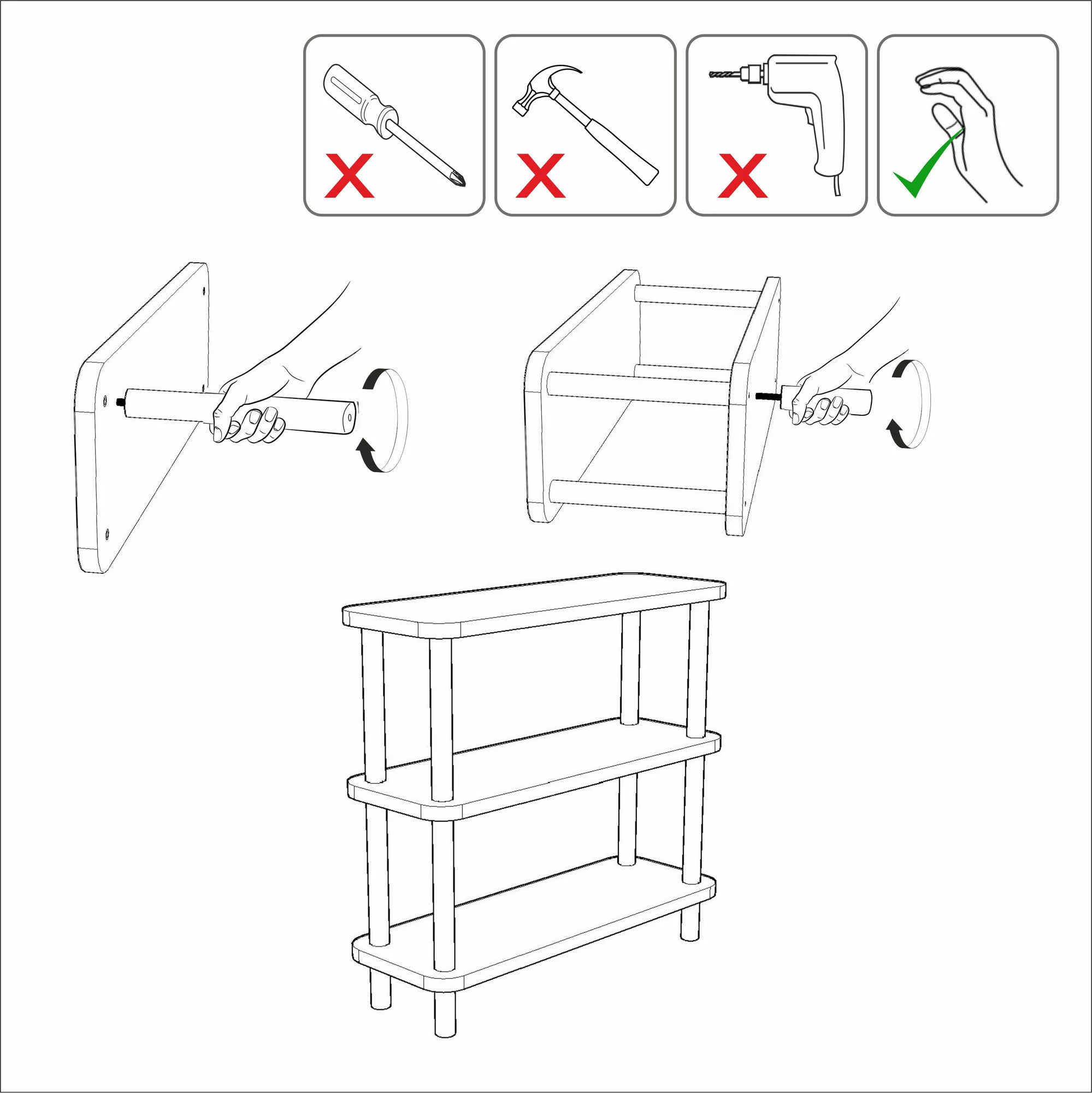 Raft librash Hanah Home Step, ngjyrë pishë Atlantike