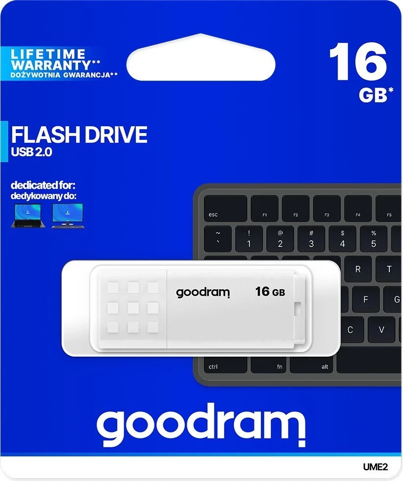 USB  GOODRAM UME 2,16GB , USB-A, i bardhë