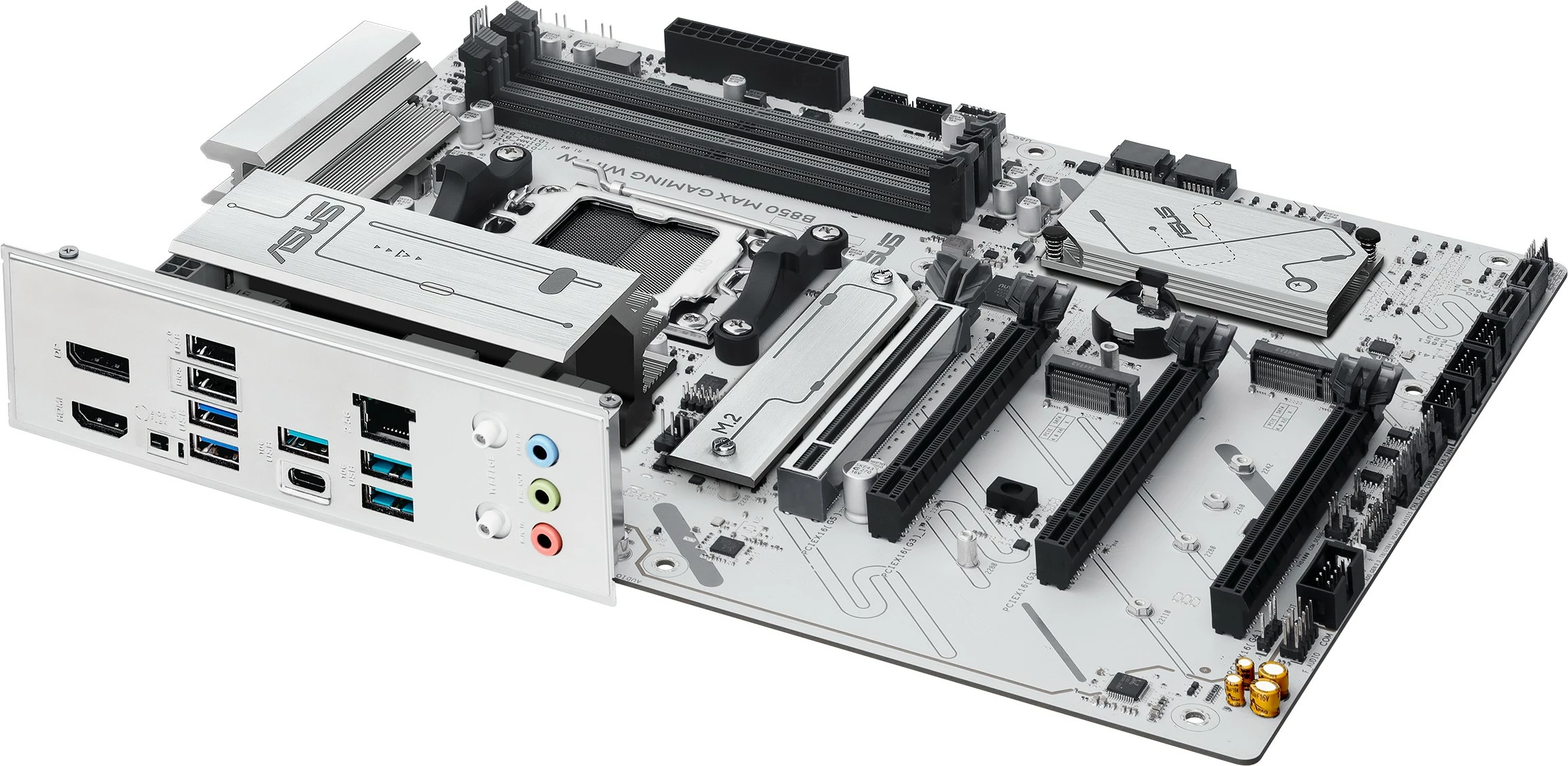 Pllakë amë ASUS B850 MAX GAMING WIFI W, Socket AM5, DDR5, Wi-Fi, e bardhë