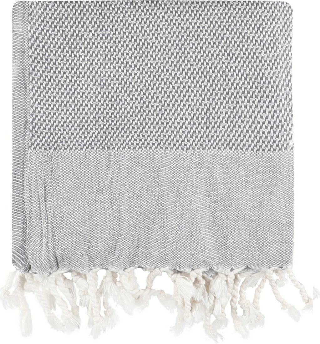 Peshqir plazhi Fouta Mijölnir, retro, antracit, 90x175cm