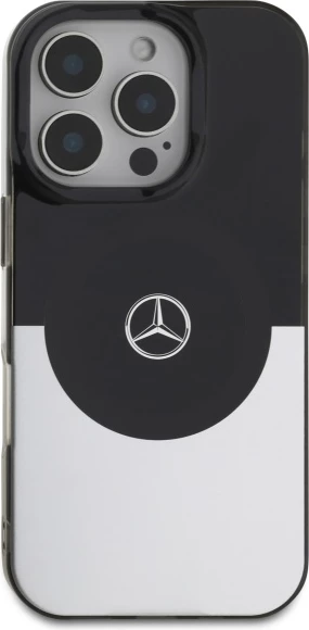 Mbështjellës Mercedes Double Layer BiColor MagSafe për iPhone 16 Pro Max, argjendtë