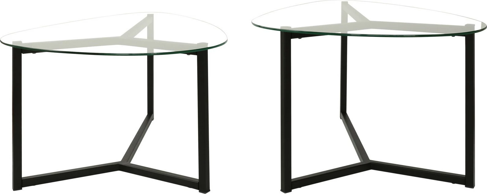 Set tavolinash kafeje Hanah Home, Bellisimo, e zezë mat