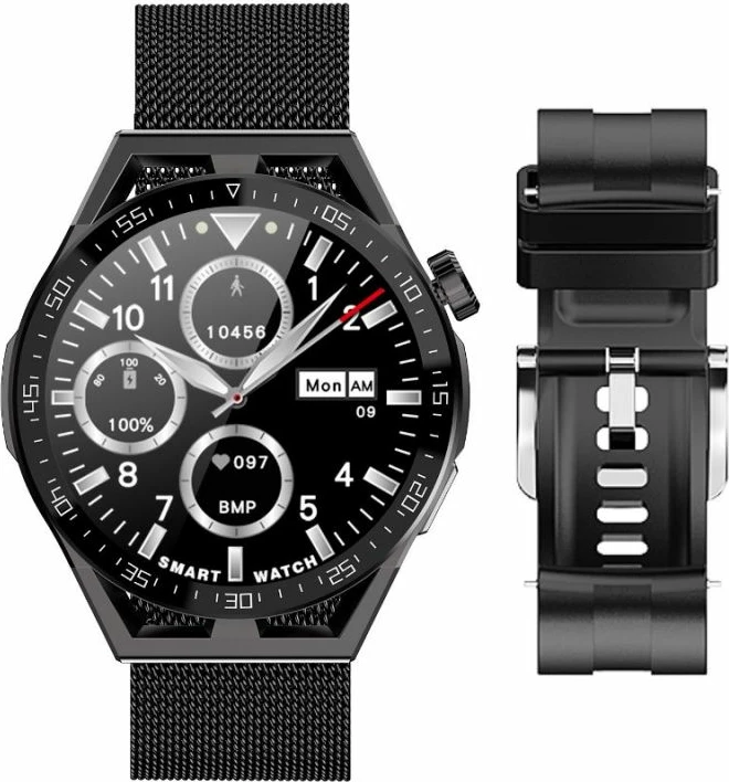 Smartwatch Rubicon unisex, e zezë