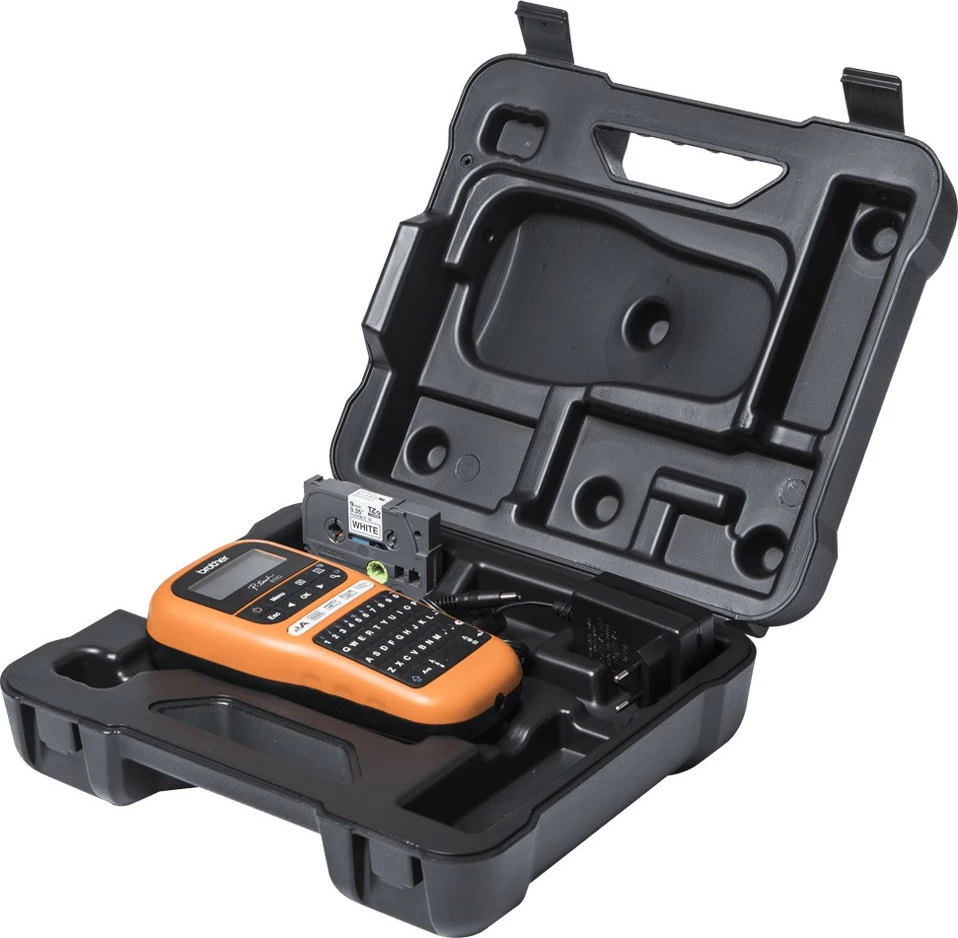 Printer etiketa Brother PTE110VP, QWERTY, TZe, 180x180 DPI, 20mm/sec, AAA