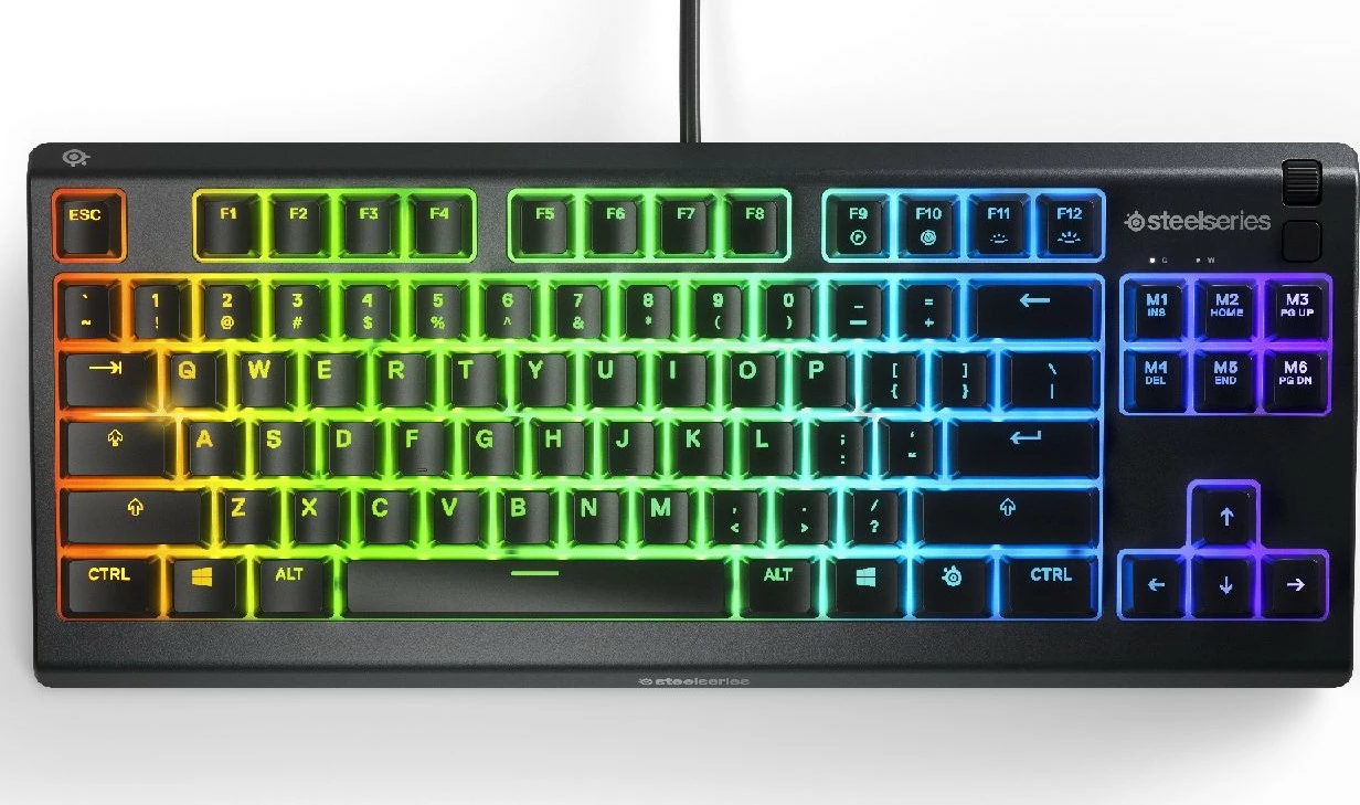 Tastierë gaming SteelSeries Apex 3 TKL 64831, USB me kabllo, membranë, RGB, layout US, e zezë 5