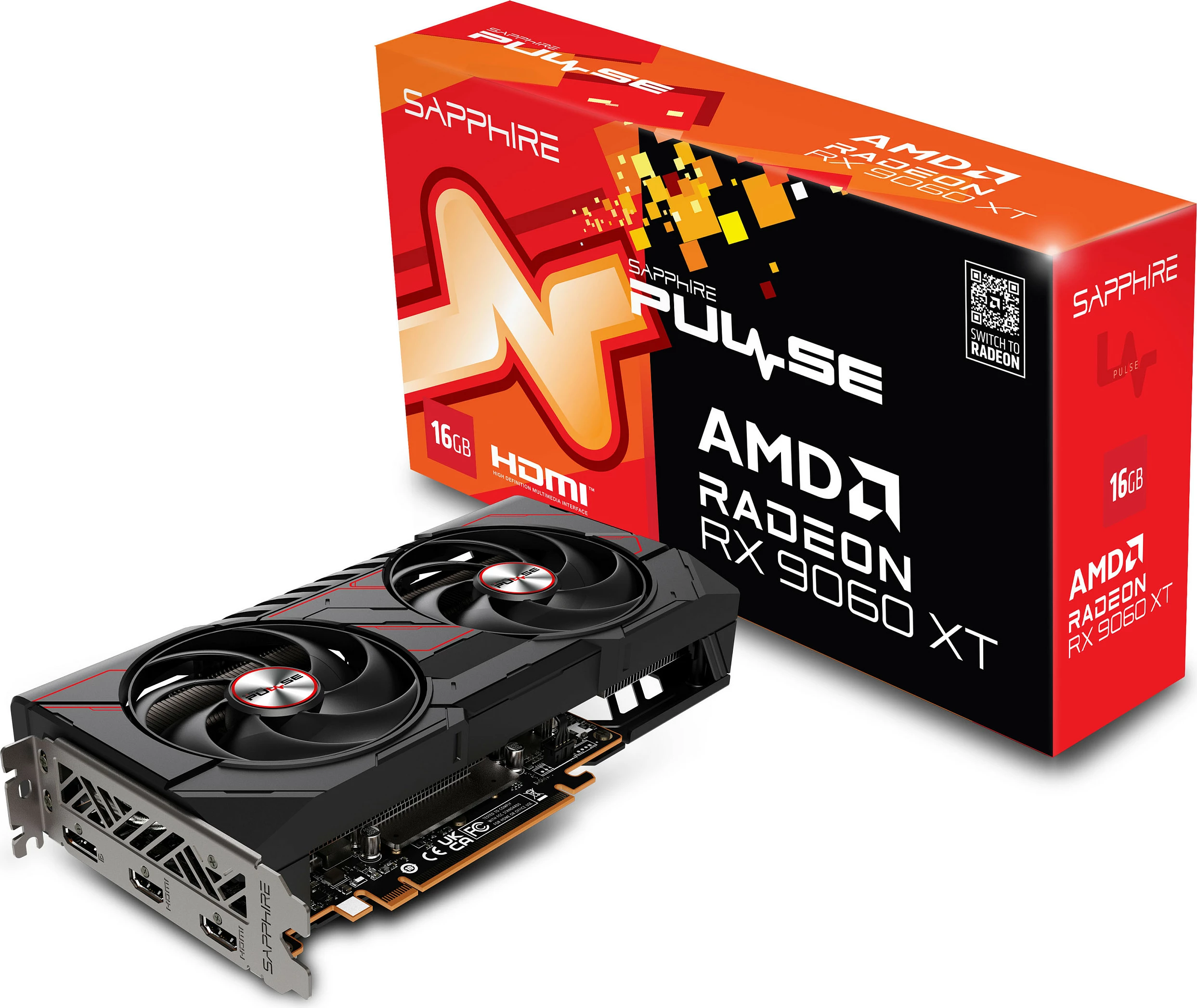 Kartelë grafike Sapphire Pulse RX 9060 XT OC 16GB GDDR6 e zezë
