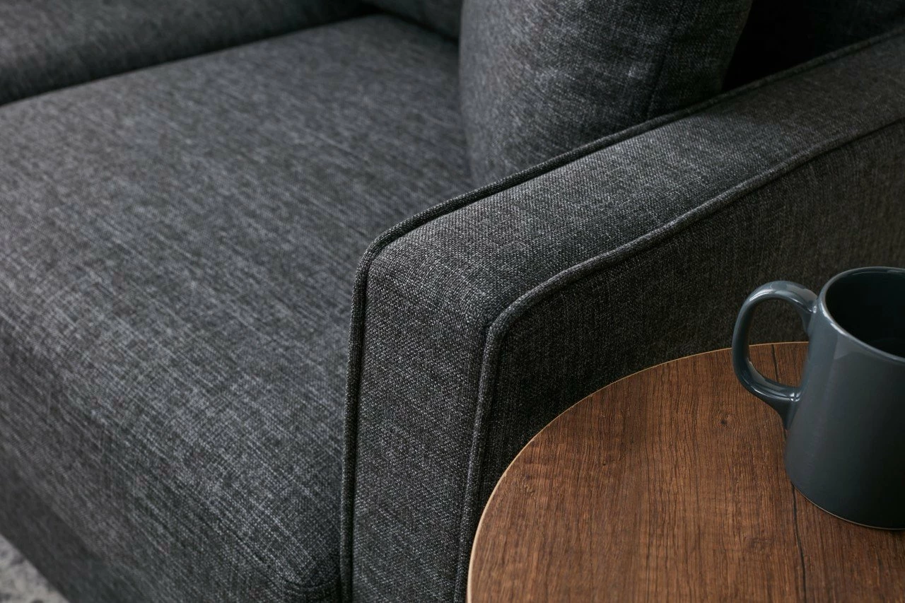 Divan treshe, ngjyrë antracit, Atelier del Sofa, Eva
