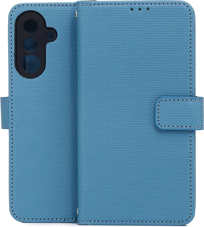 Mbështjellës ONASI Wallet Neo për Samsung Galaxy A25 FE, flip cover me magnet, stand, hapësirë për karta, kaltër