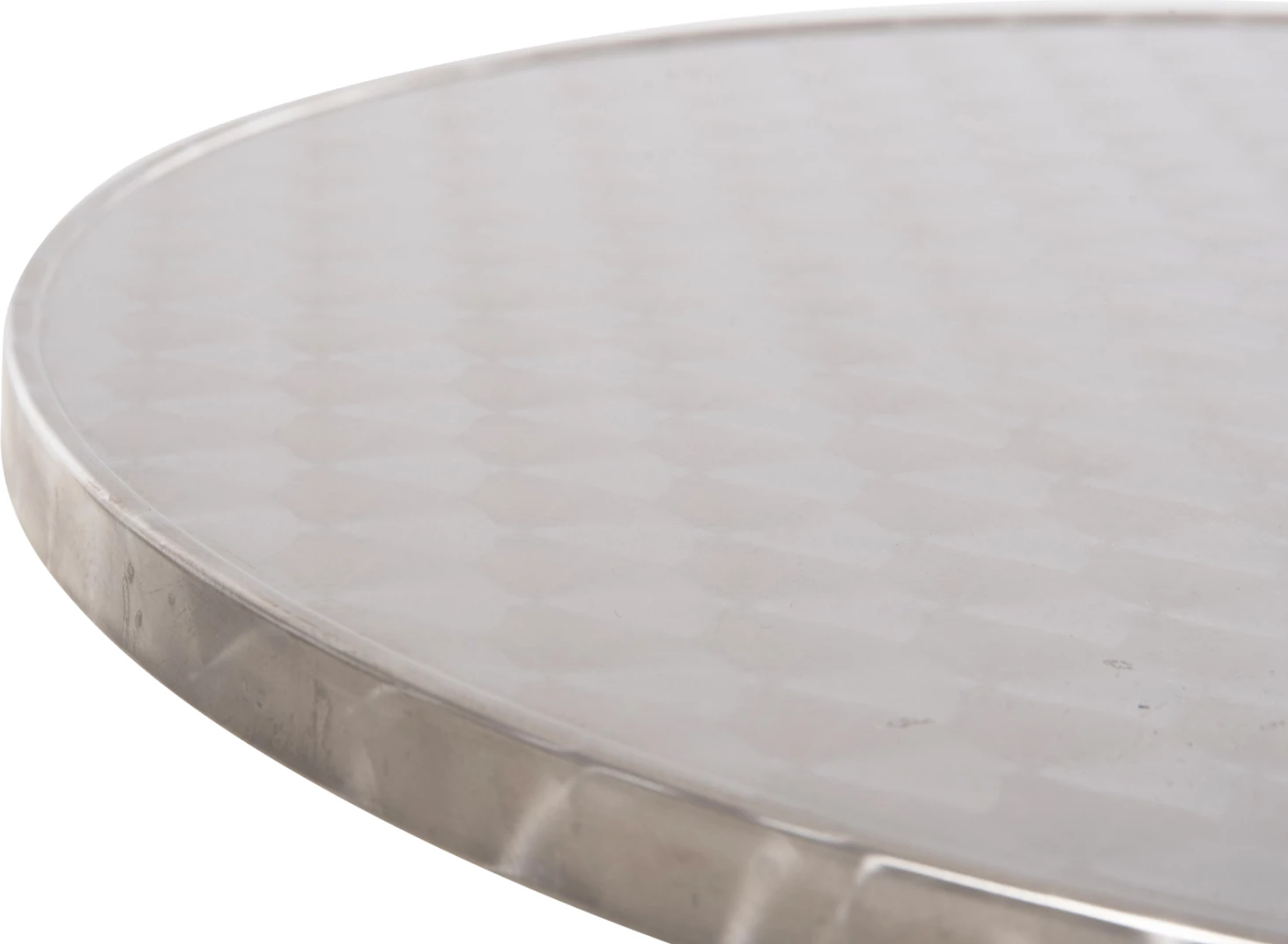 Tavolinë rrethore alumini FRODO FH5539 ngjyrë metalike-4-bazë me katër këmbë Φ59,5x69,5Hcm