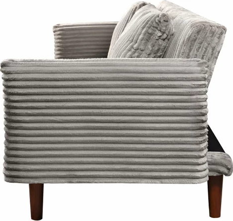 Krevati divan Cottle, 3 vende, ngjyrë gri e çelët, 213x79x73