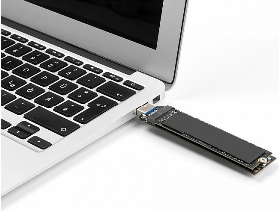 Adapter DeLOCK RTL9210B për SSD M.2 NVMe/SATA, USB 3.2 Gen 2 Type-A, 10 Gbit/s, i zi