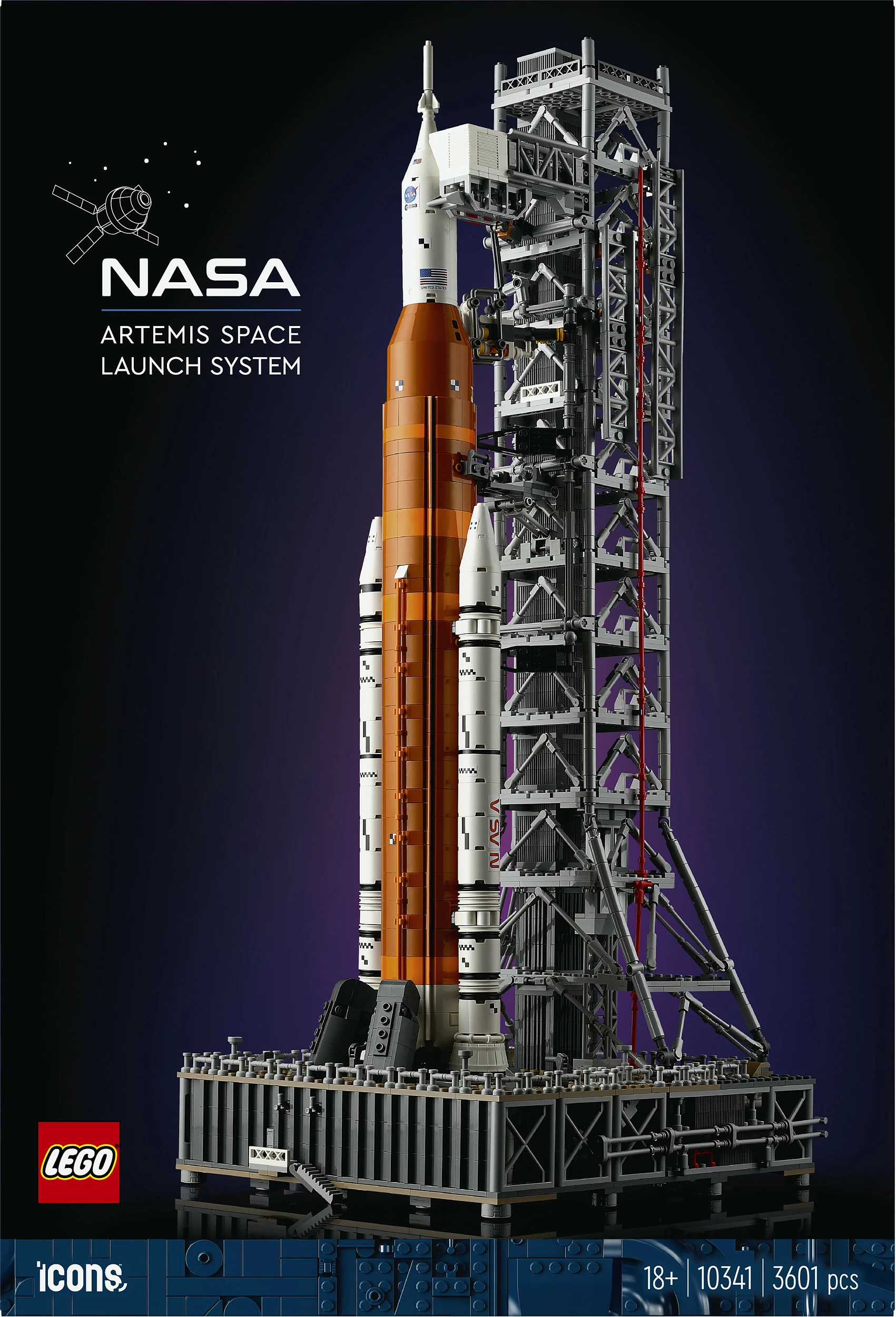 Set ndërtimi LEGO Icons NASA Artemis Space Launch System 10341, 3601 copë, multikolor