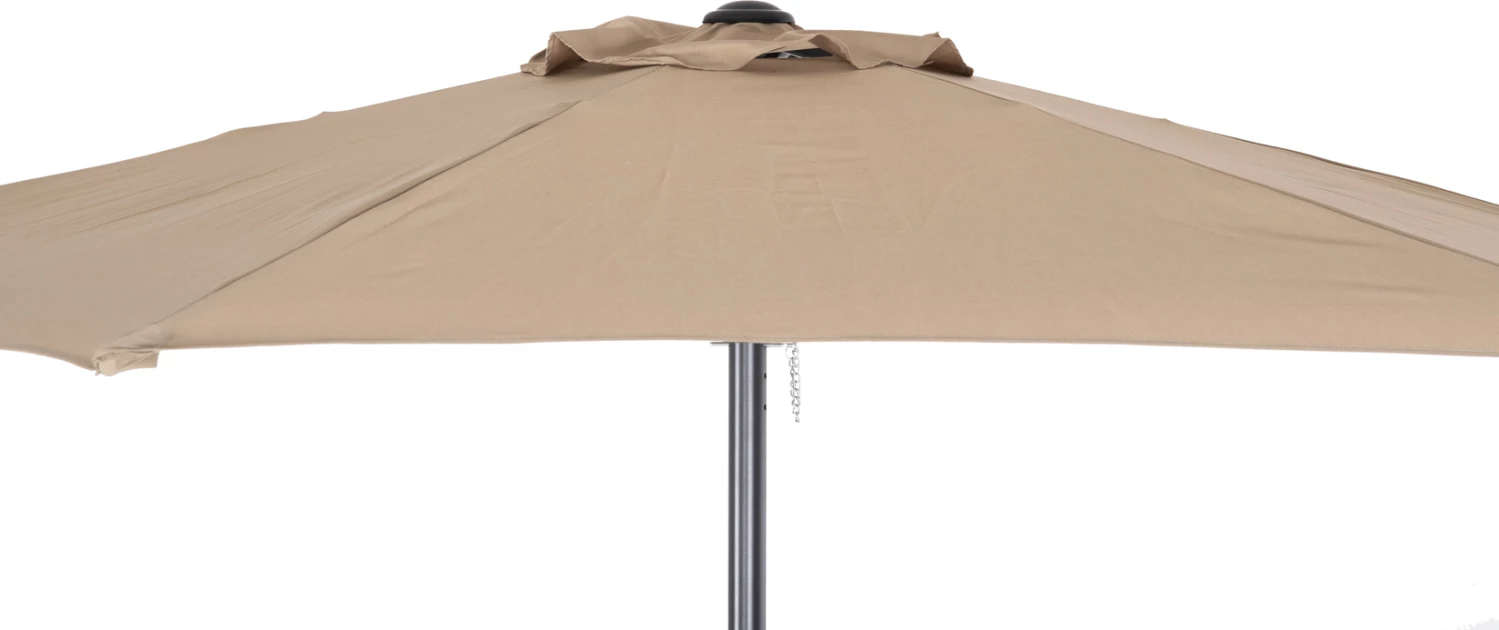 Ombrellë alumini me 6 rreze KACEN FH6030.04 ngjyrë mocha-antracit Φ250x236H cm