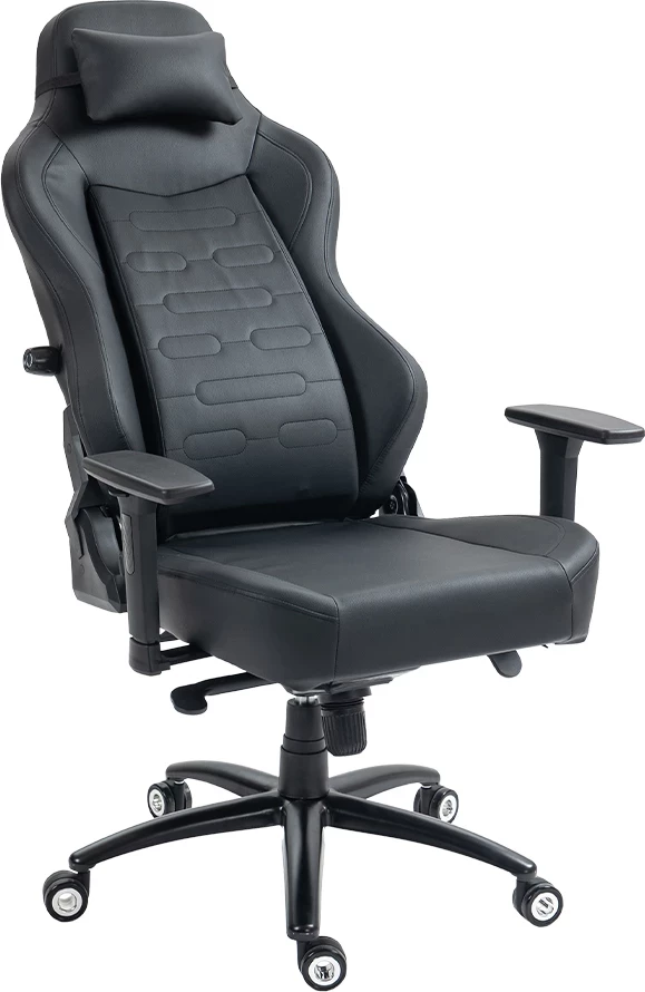 Karrige zyre/gaming UVI Elegant Business UVI8000, rregullim 90°-180°, mbështetje mesi e rregullueshme, PU lëkurë, e zezë, me jastëk koke