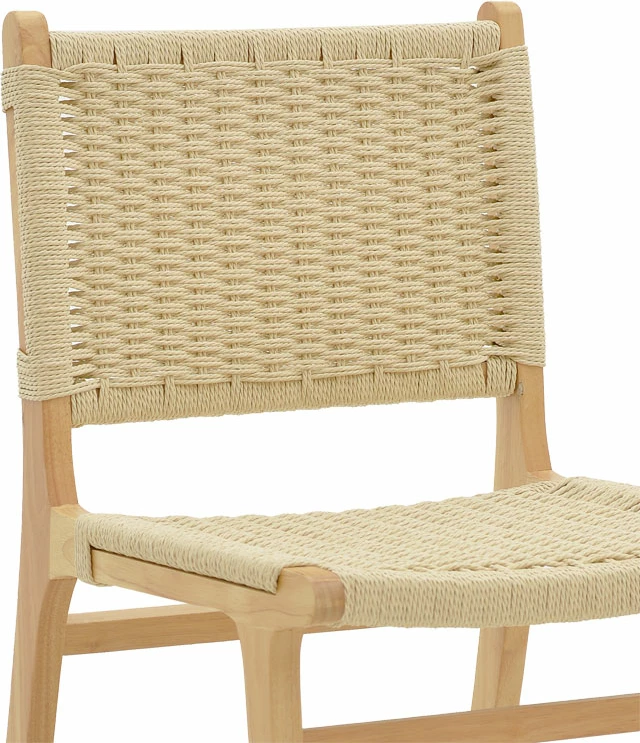 Karrige Julien, dru kauçuku natyral, litar natyral, 61x54x85cm, set prej 2 copësh