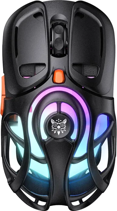 Maus gaming ONIKUMA DM02, 12800 DPI, RGB, 2.4GHz/Bluetooth/USB-C, 6 butona, i zi, set (receiver + kabllo)