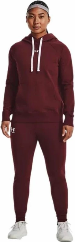 Duks me kapuç Under Armour Rival Fleece HB për femra, ngjyrë e kuqe