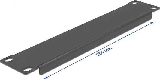 Panel i verbër DeLOCK 10" 1U për kabinet rrjeti, metal, i zi