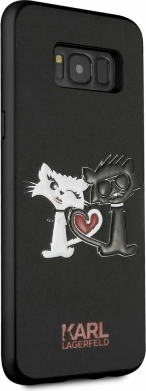 Mbrojtëse telefoni Karl Lagerfeld Choupette in Love për Samsung Galaxy S8 Plus, e zezë