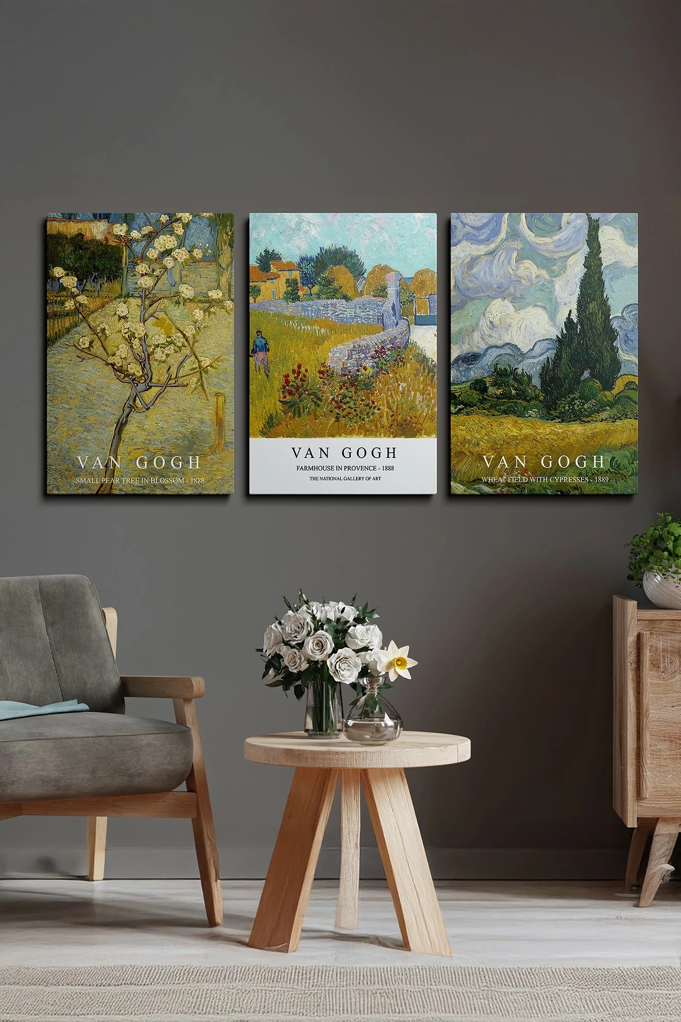 Pikturë dekorative në kanavacë (3 copë), Wallity, Ersycnvs16, 50x70cm