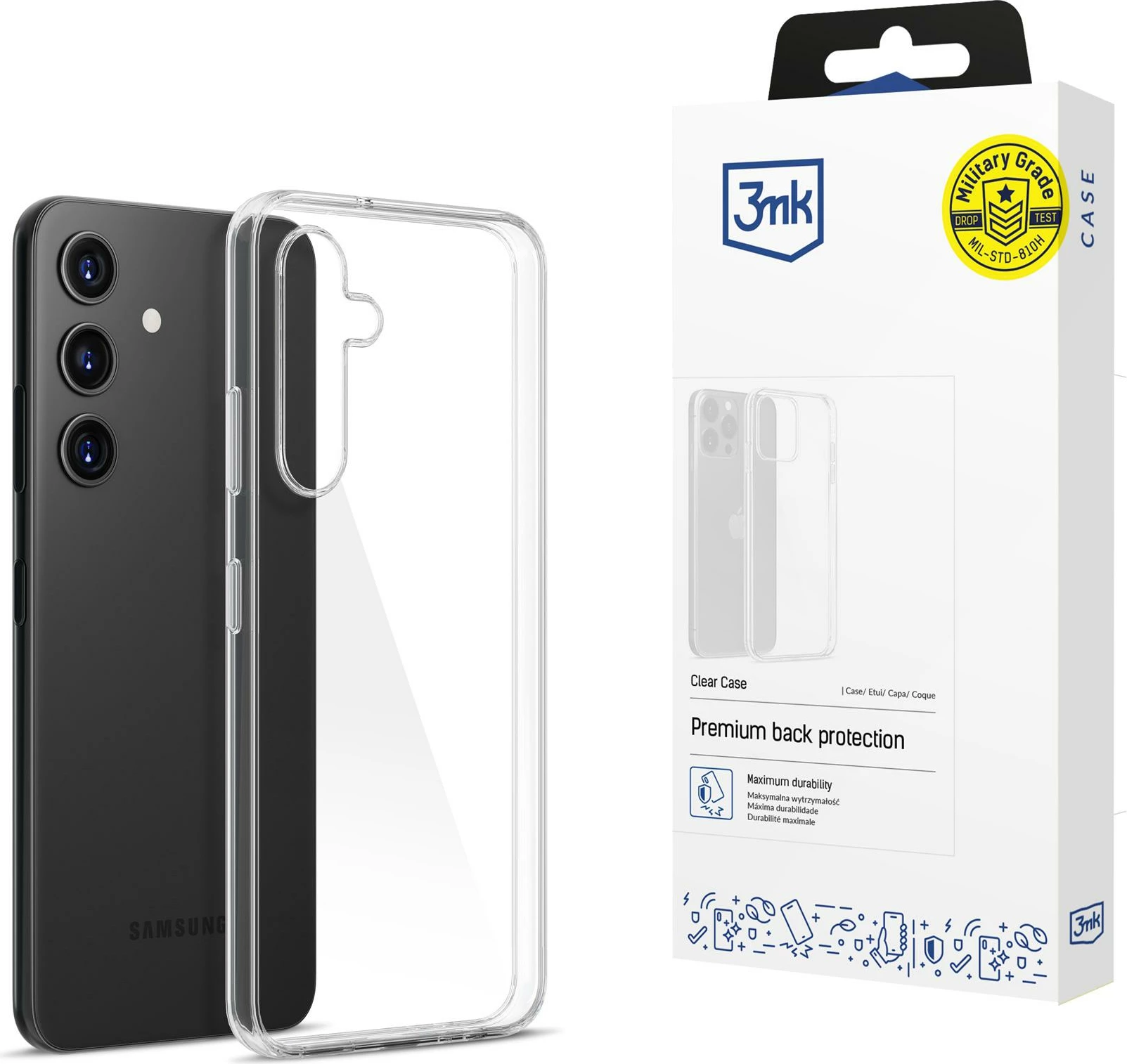 Mbështjellës 3mk Clear Case për Samsung Galaxy S24+, Transparent