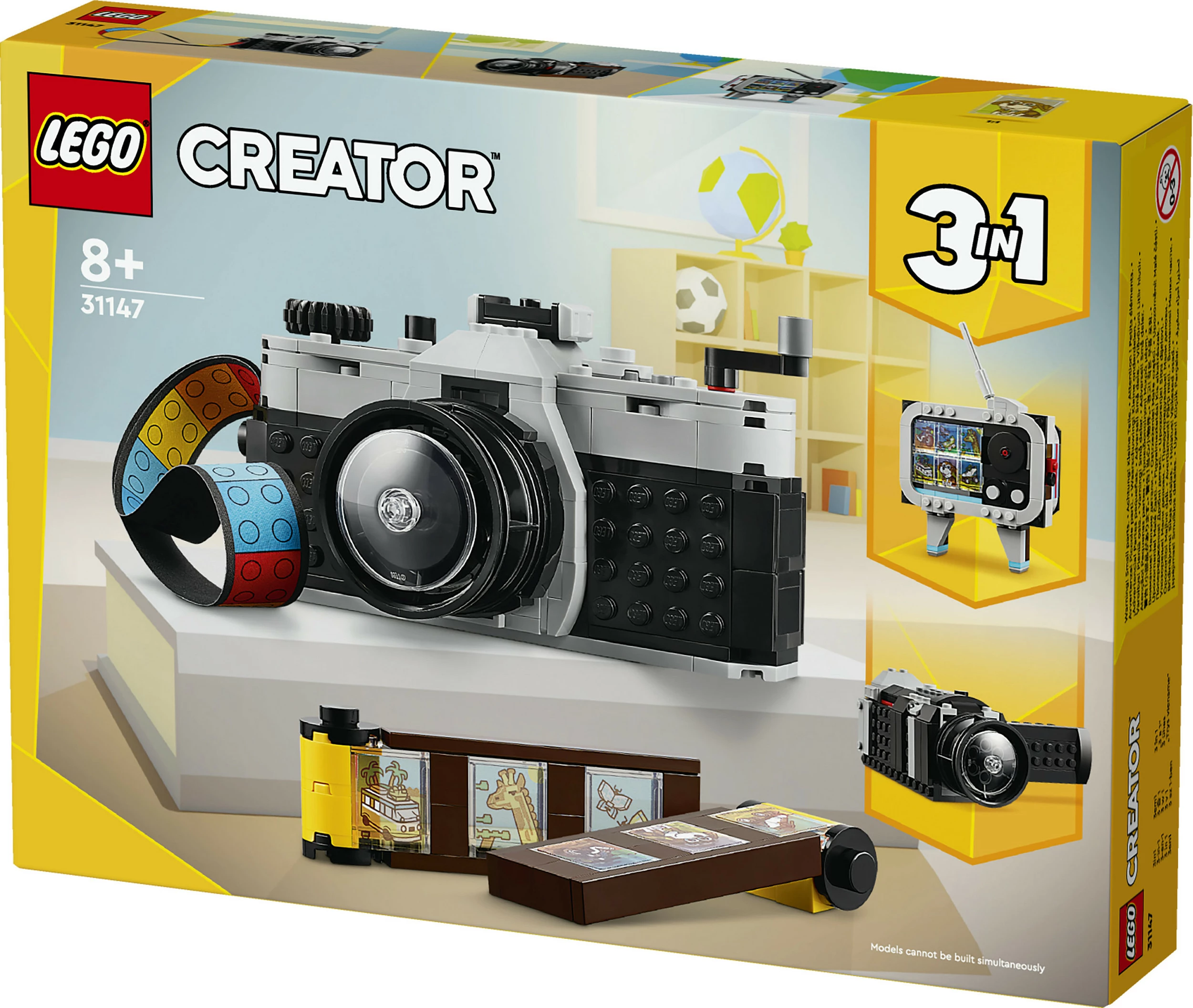 Set ndërtimi LEGO Retro Kamera, 8 vjeç+, 261 pjesë, shumëngjyrëshe