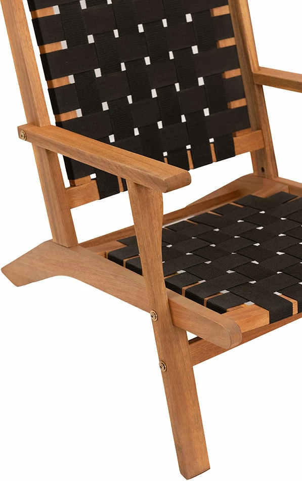 Karrige e ulët Hastag, ngjyrë e zezë-natyrale, 60x76x73