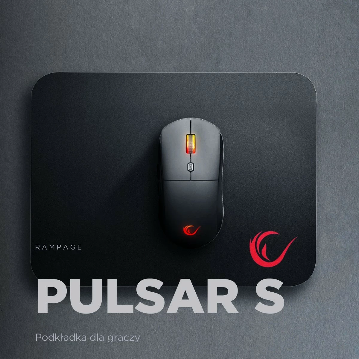 Mauspad gaming Rampage Pulsar S 22x29cm e zezë