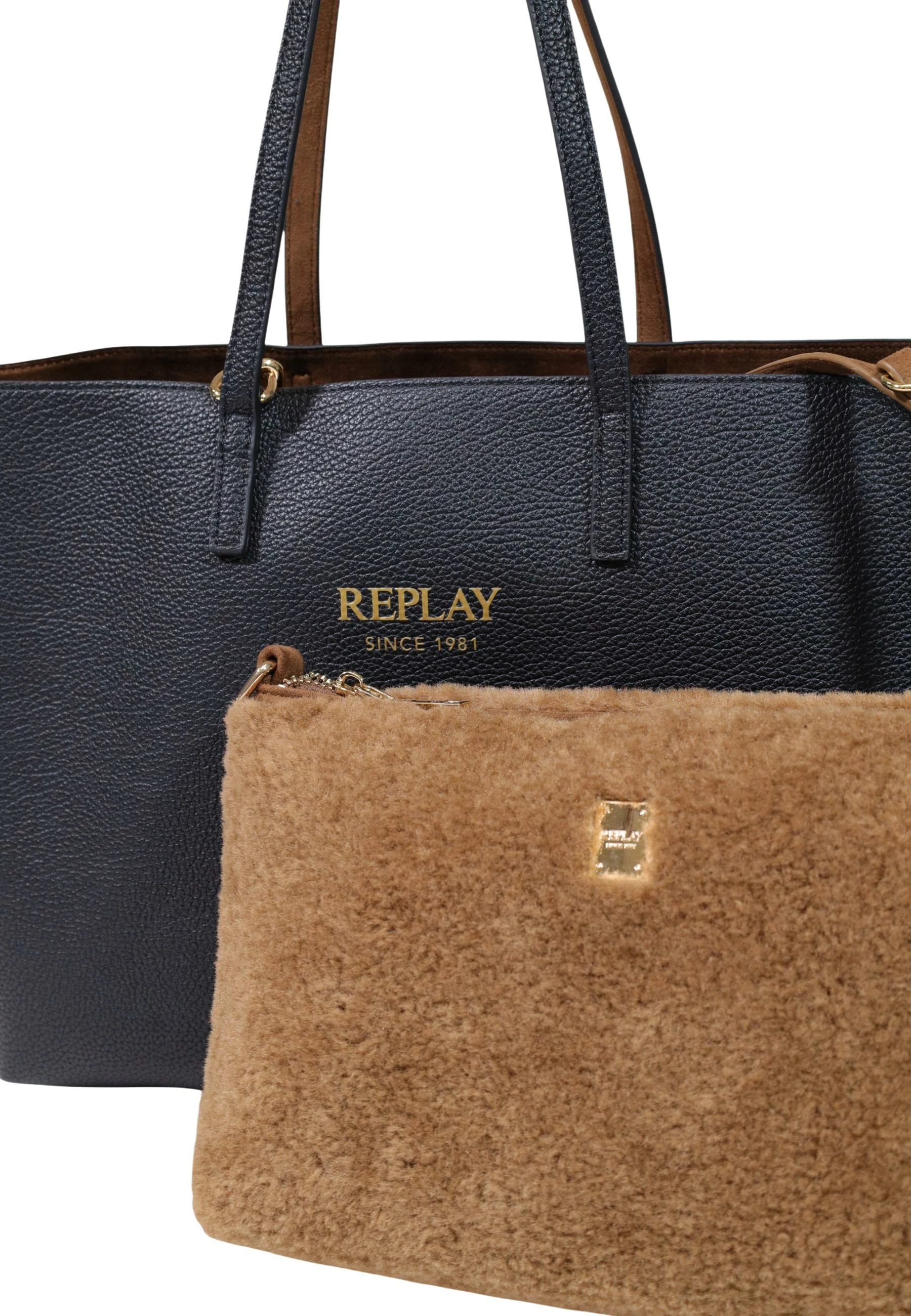 Çantë tote Replay FW01CA.000.A7243Y për femra, e zezë