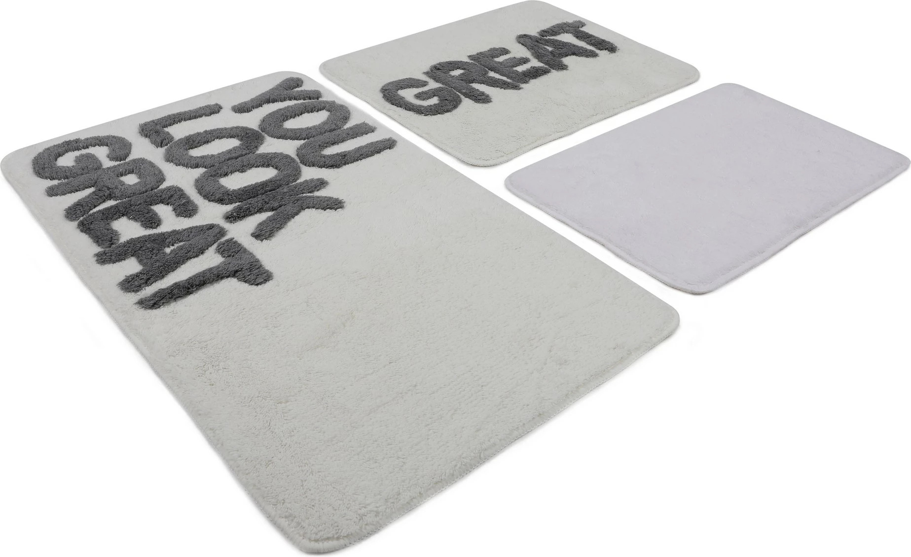 Set tapetash akrilike për banjo, Mijölnir, Great, e bardhë, 3 copë