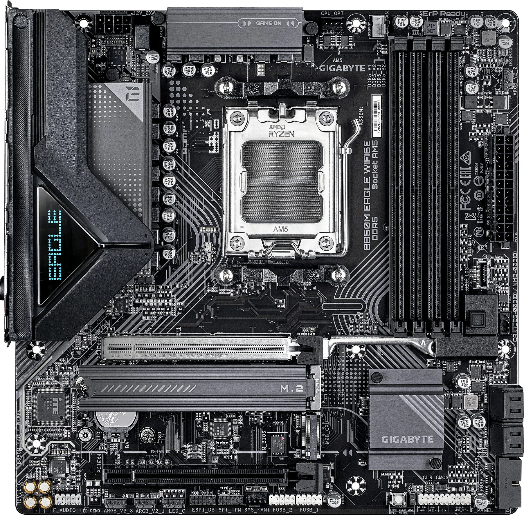 Pllakë amë Gigabyte B850M EAGLE WIFI6E, Socket AM5, micro ATX, DDR5, WiFi 6E, e zezë