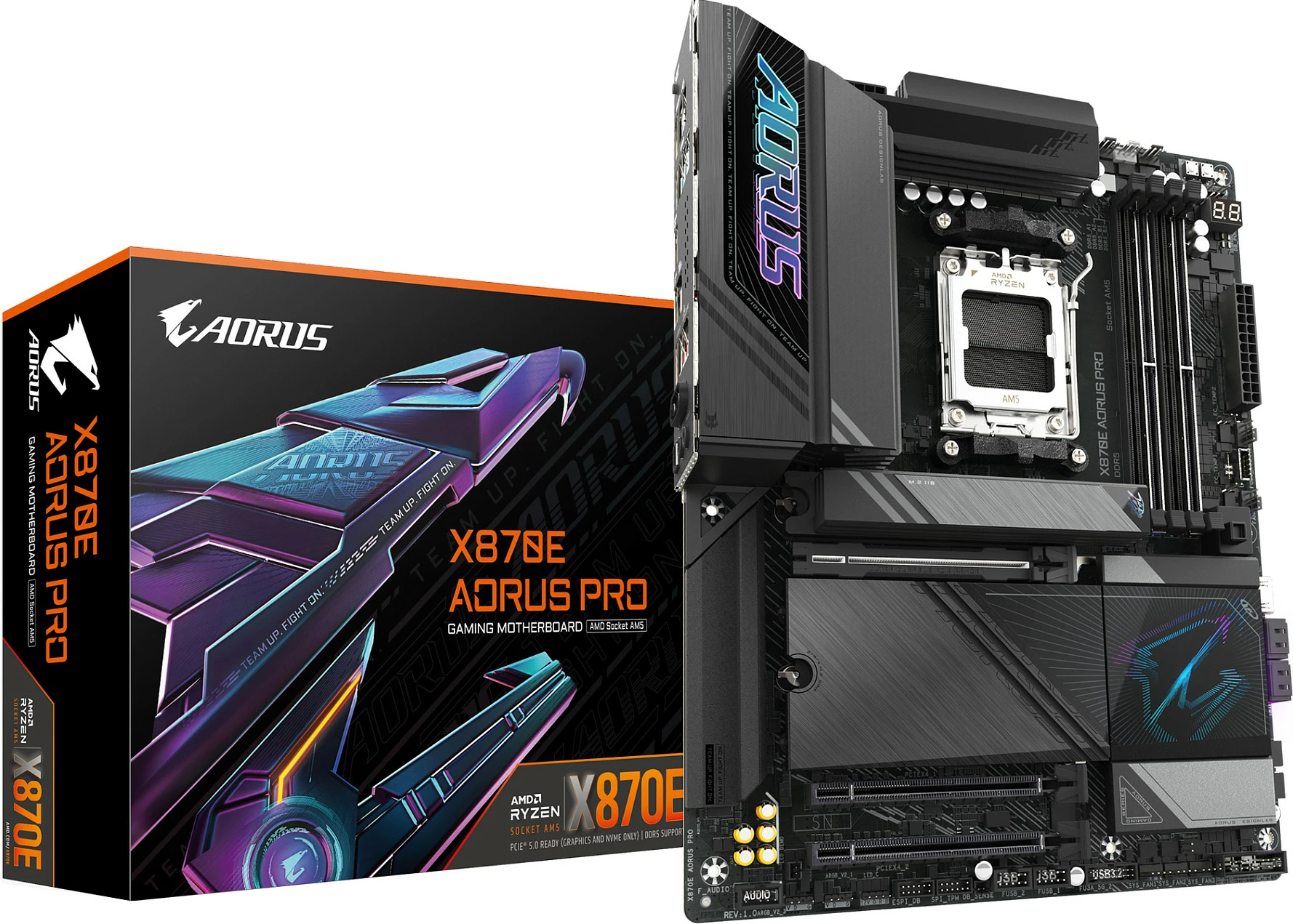 Pllakë amë Gigabyte X870E AORUS PRO, Socket AM5, DDR5, Wi-Fi 7