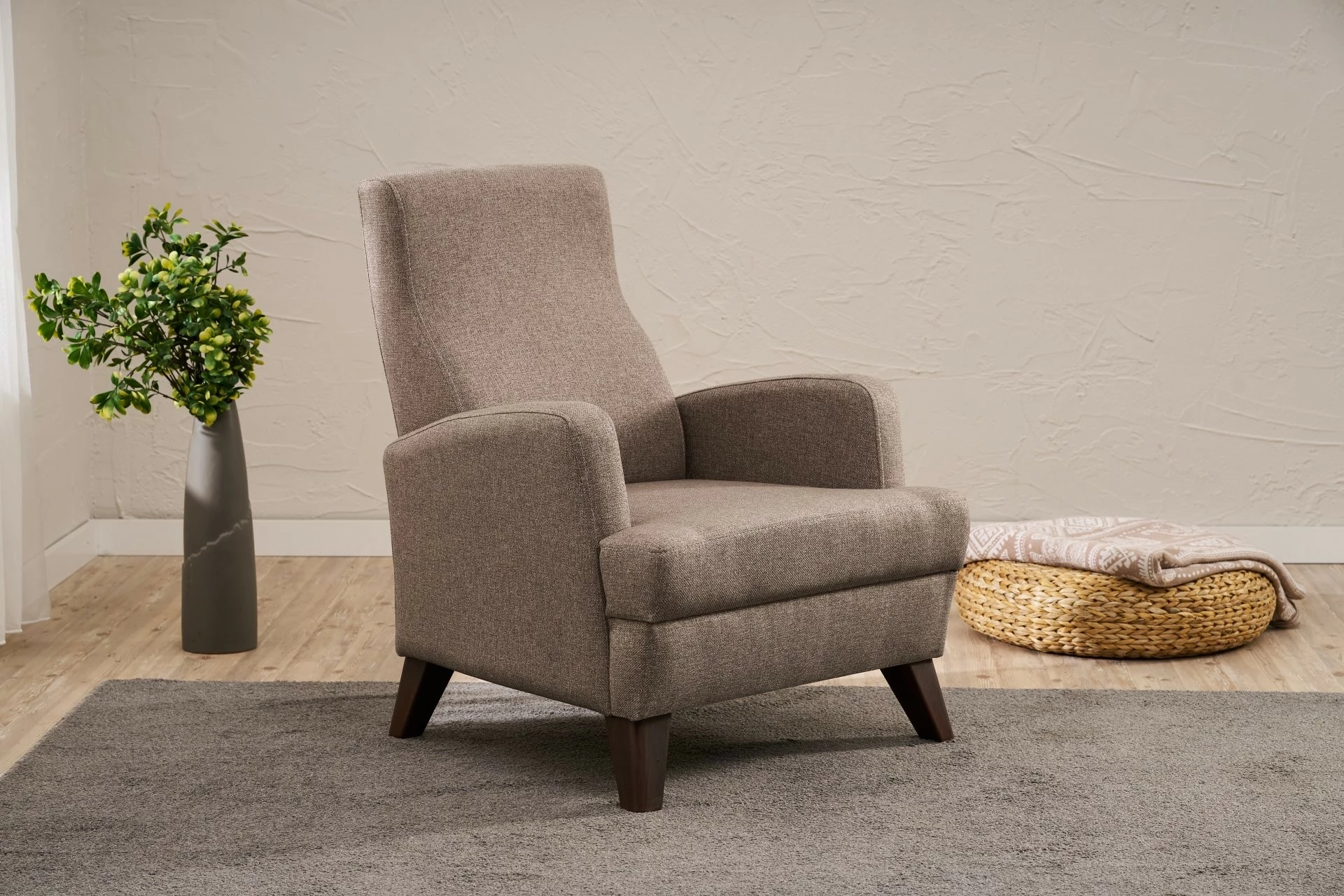 Karrige njëvendëshe Atelier del Sofa, Aly Arzilla, ngjyrë kafe
