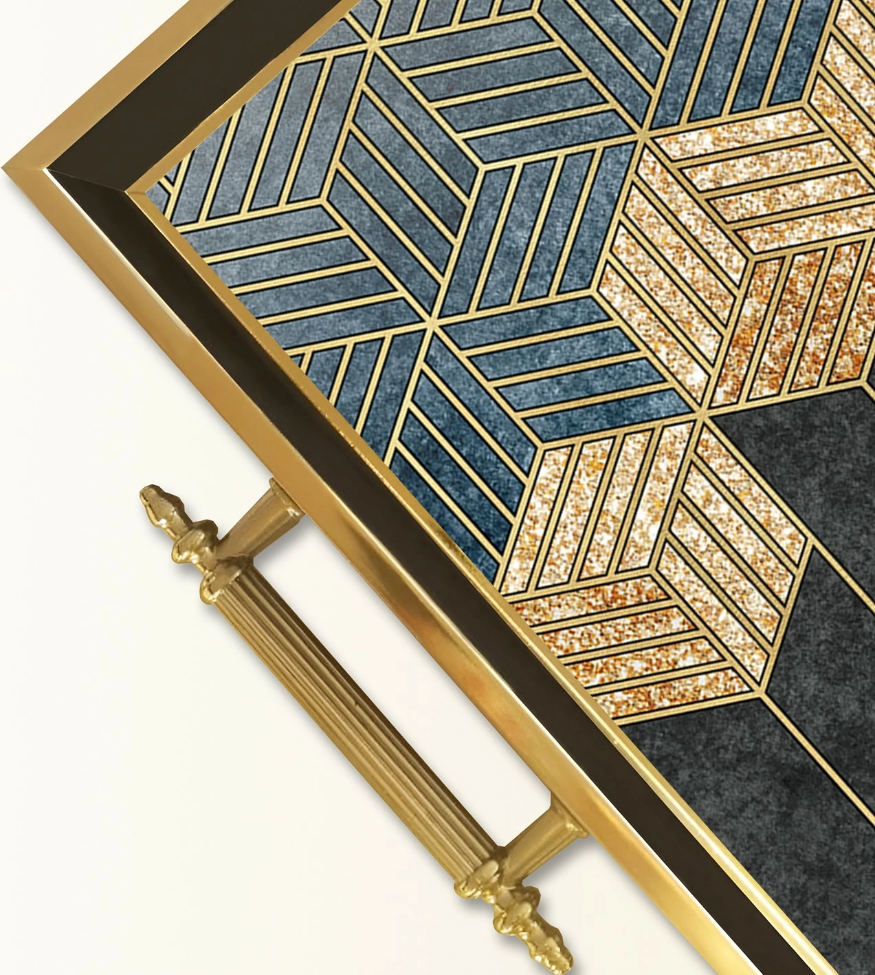 Tabaka dekorative prej qelqi, shumëngjyrëshe, Aberto Design, TPA9845