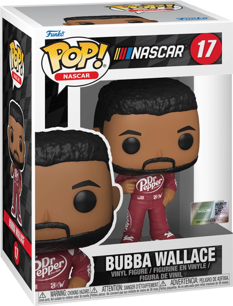 Figurinë vinili Funko Pop! NASCAR Bubba Wallace #17 (Dr Pepper)