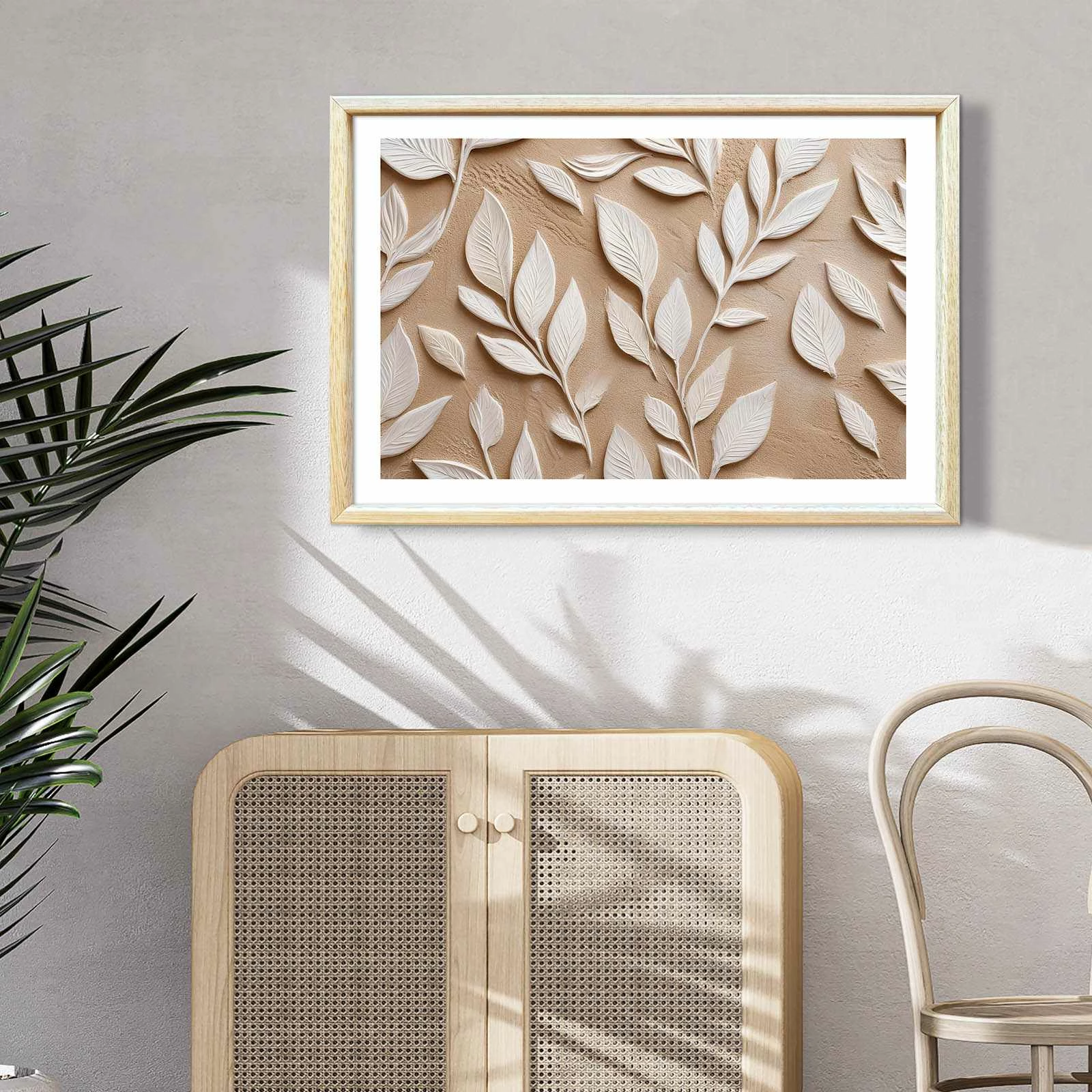 Pikturë dekorative me kornizë druri, MDF, Wallity, Ahswabisabi-024, shumëngjyrëshe, 42x62cm