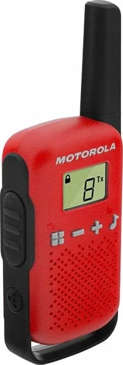 Walkie talkie Motorola TLKR T42 16 kanale, 4 km rreze, UHF 446 MHz, i kuq